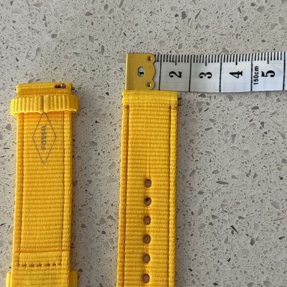 NWT Fossil Yellow Watch Strap Watchband Belt Silver Buckle 18mm - Picture 8 of 8